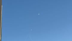 سماع دوي انفجارات في سماء يافا بعد دوي صفارات الإنذار 